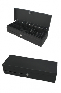 Pokladní zásuvka CDM-460, 24V Flip top, černá
